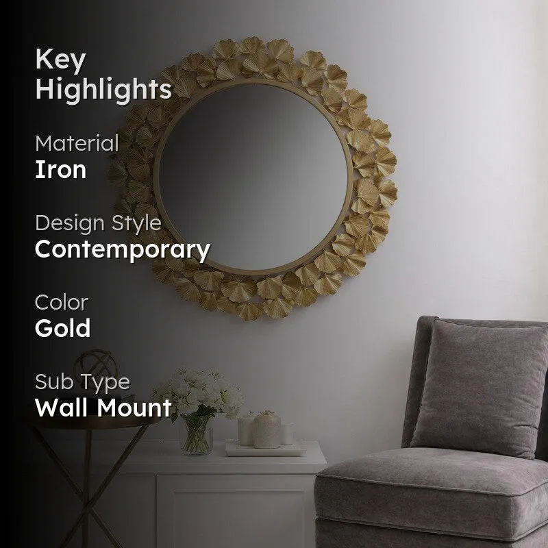 Azure Petal Frame Wall Mirror media 2
