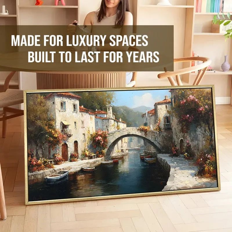 Petaled Silence Canvas Wall Painting With Frame media 5