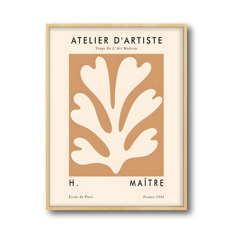 Earthy Elegance Canvas Wall Painting With Brown Frame media 3