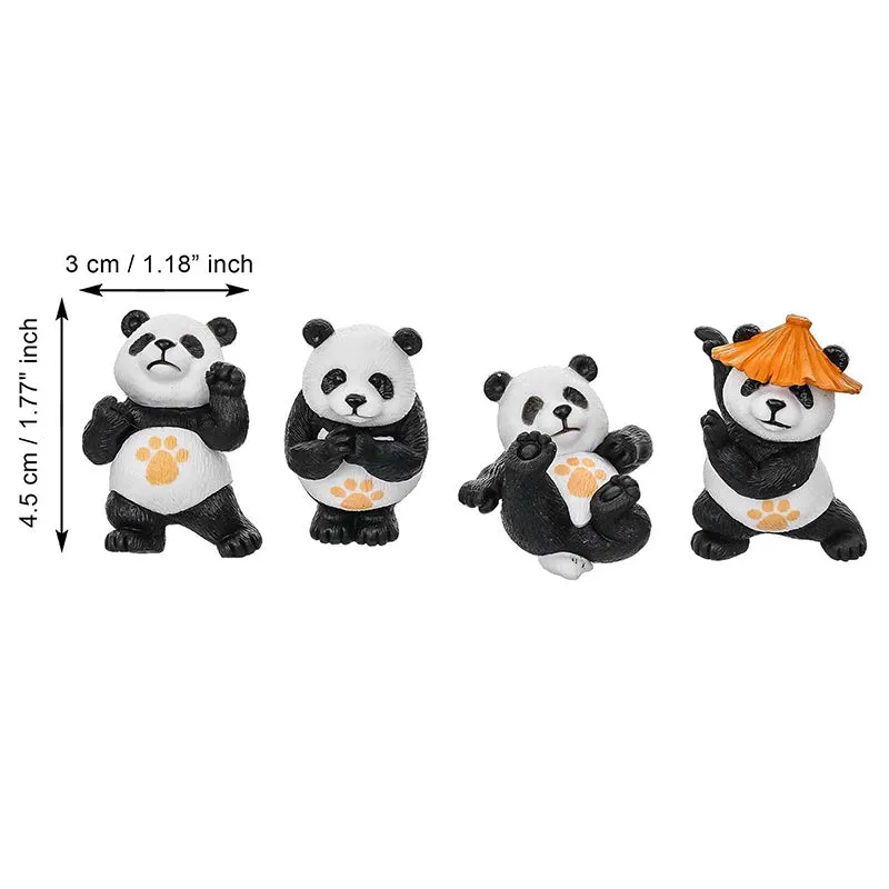 Panda Love Resin Showpiece - Set Of Four media 5