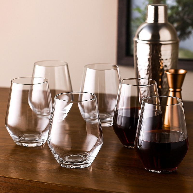 Davin Bohemia Crystal Wine Glass(350 mL) - Set Of Six media 3