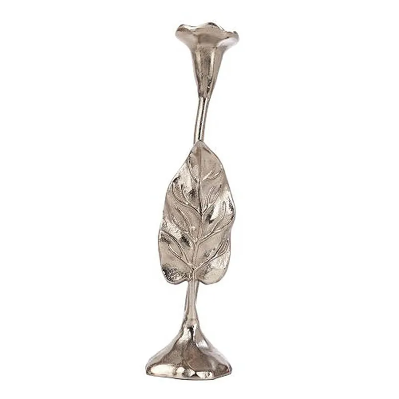 Joles Leaf Candle Holder (Silver) - Large media 4
