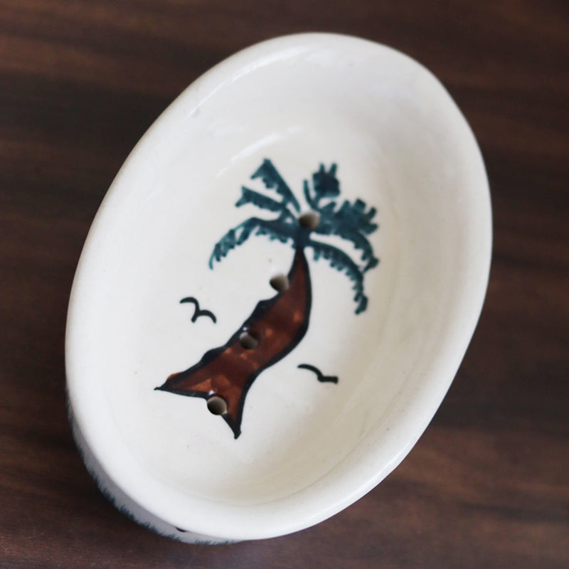 Adelmo Palm Ceramic Soap Dish media 4