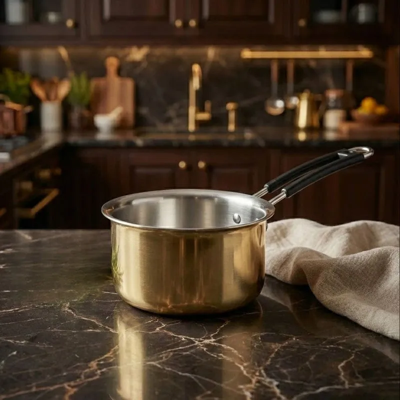 Dipora Brass Sauce Pan - 1000 ML media 3