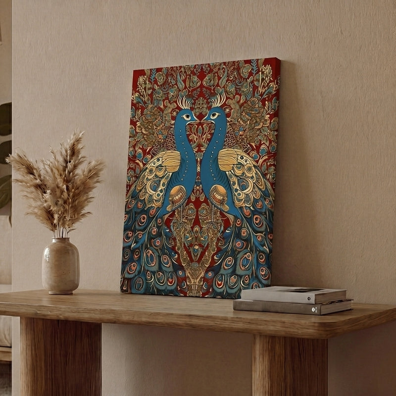 Peacock Pulse Canvas Wall Art