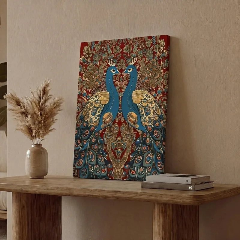 Peacock Pulse Canvas Wall Art media 1