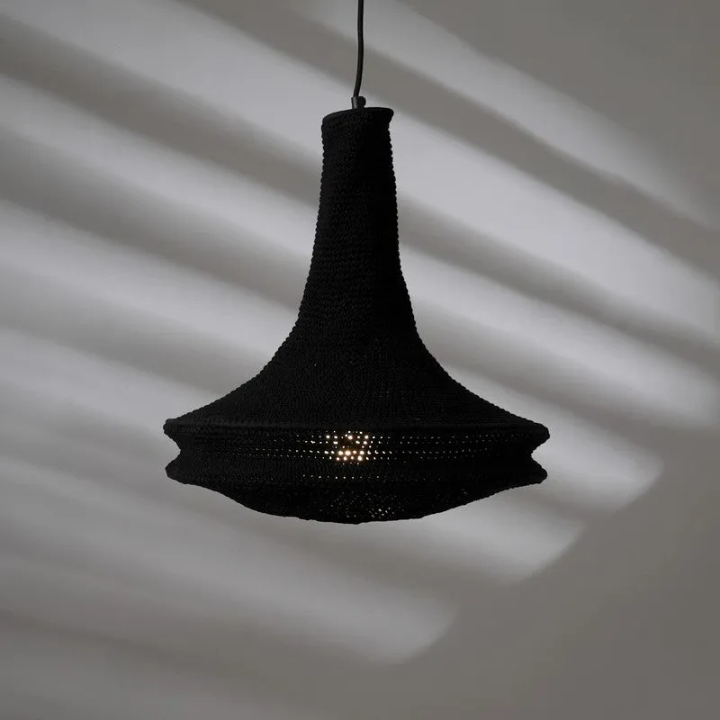 Fig Living Earth Pendant Cotton Ceiling Lamp - Black media 1