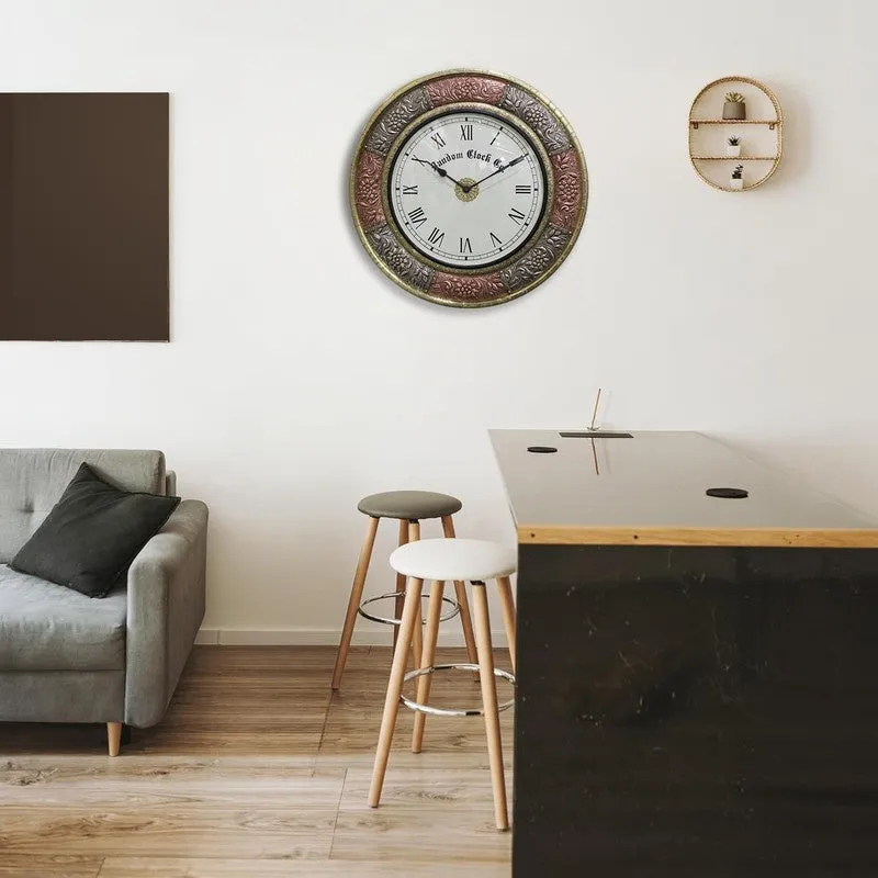 Ornexa Brass Analog Wall Clock media 8