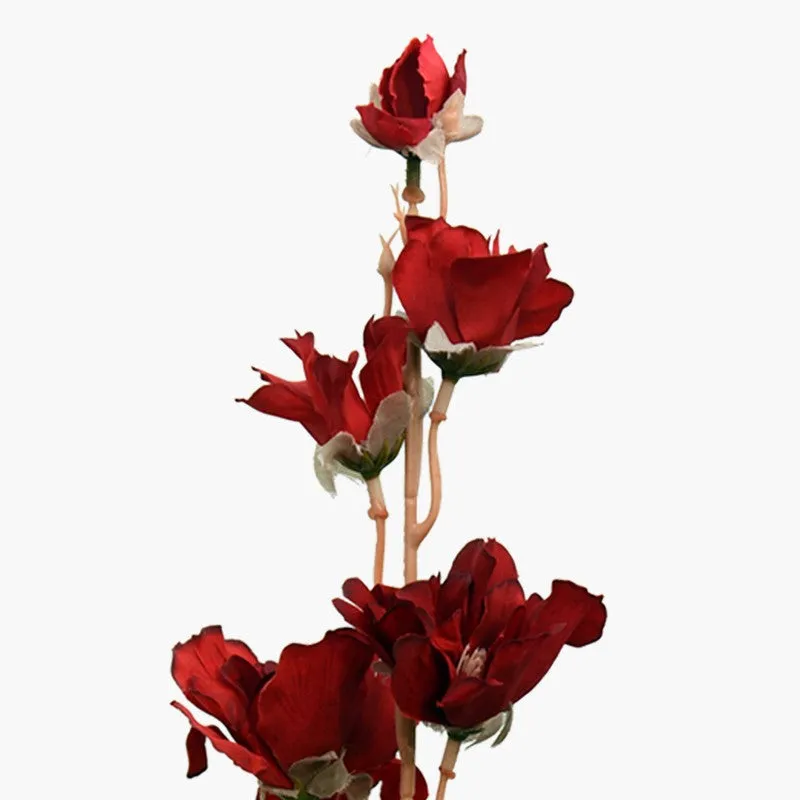 Petal Essence (Red) Premium Artificial Flowers - Set Of Two media 6
