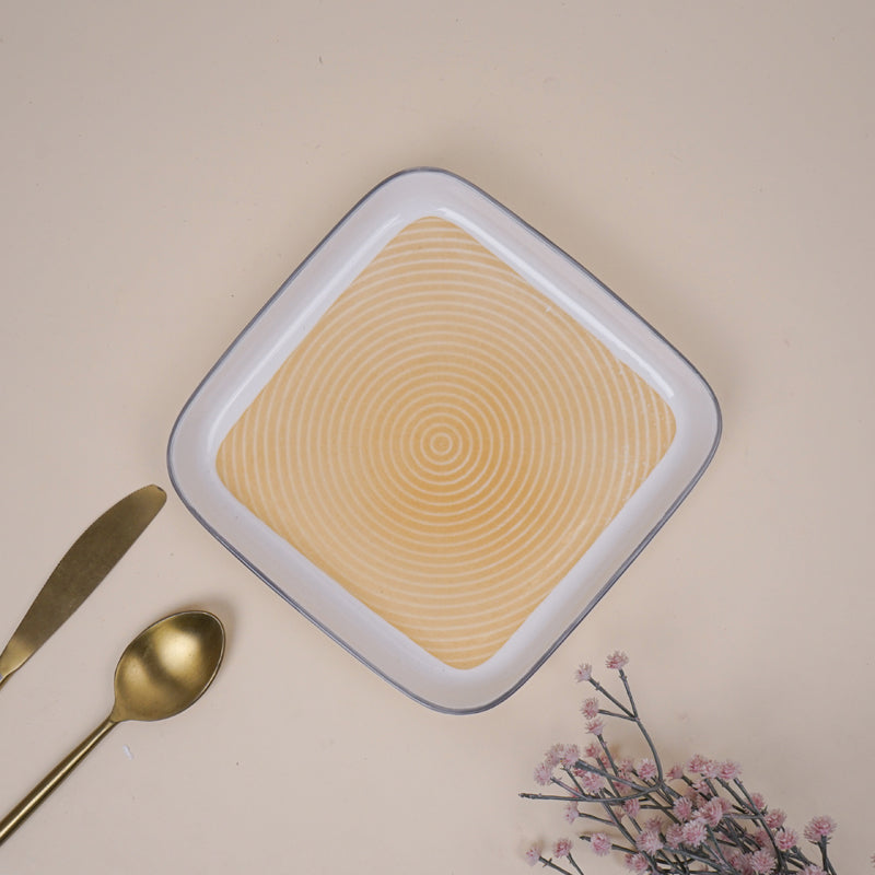 Trovo Yellow Square Snack Plate - Set Of Six image 5