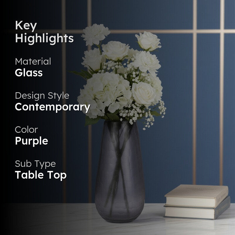 Quantix Glass Vase - Purple media 2