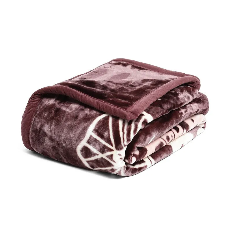 Monte Carlo Midnight Blossom Blanket (Brown)- 850 GSM media 5