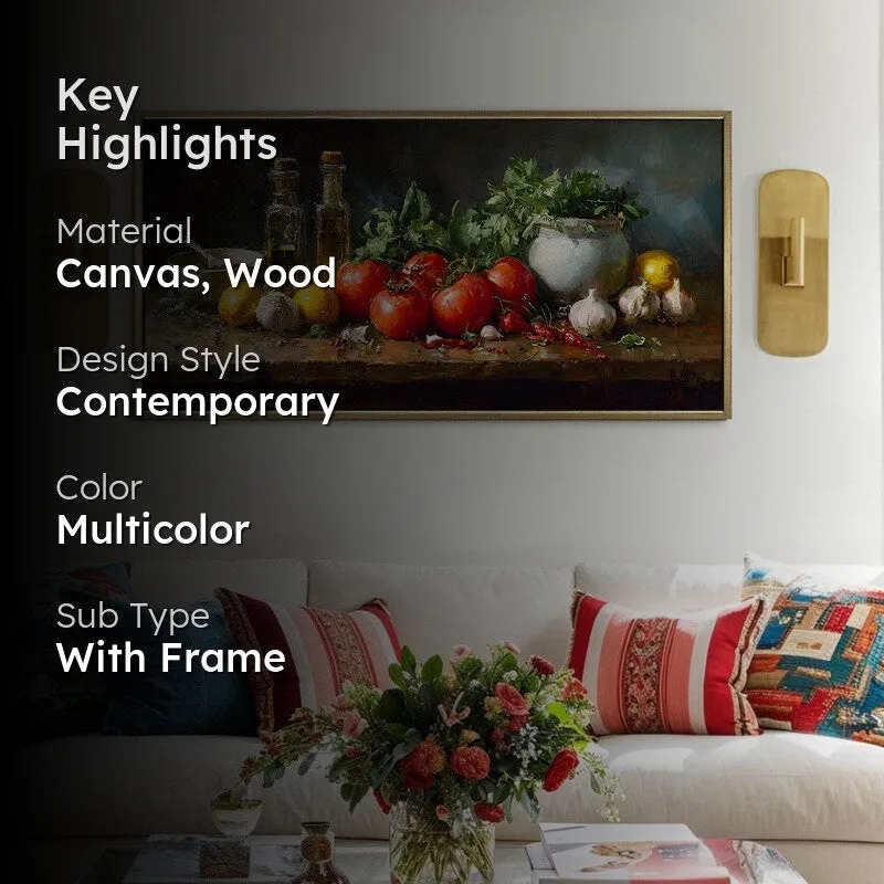 Harvest Table Canvas Wall Painting With Frame media 2