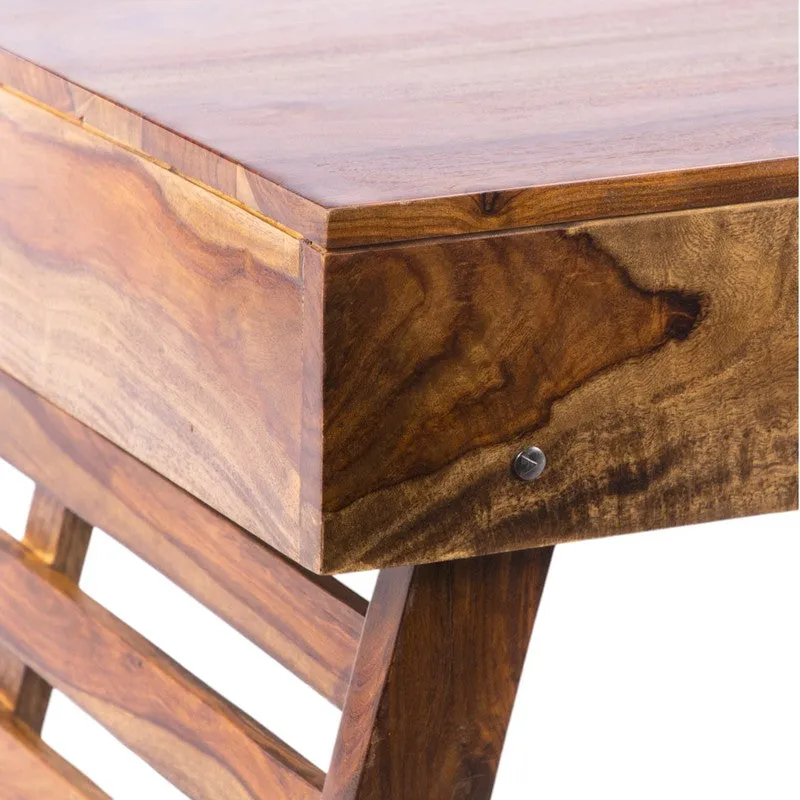 Servo Sheesham Wooden Center Table - Dark Brown media 7