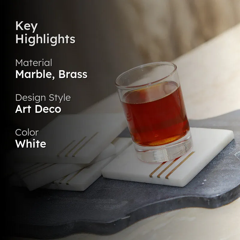Rocca Marble Coaster - Set Of Four media 2
