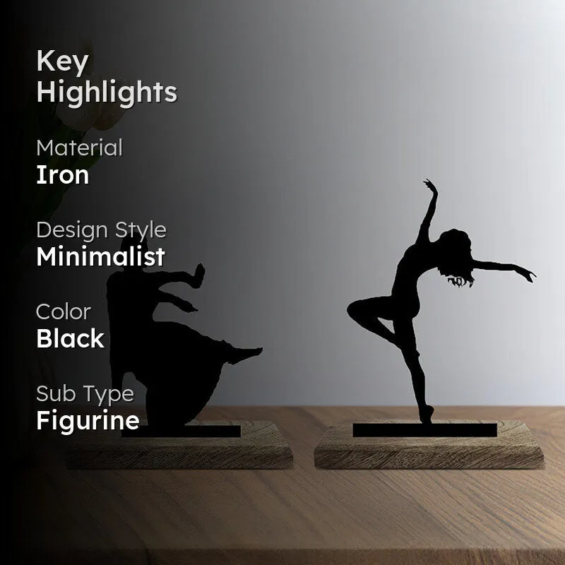 Ballet Kathak Fusion Iron Showpiece - Set Of Two media 2