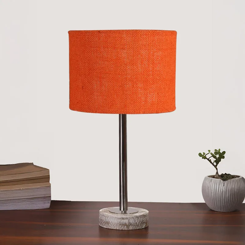 Sienna I Rodin Wooden Table Lamp - Orange,Silver,White media 3