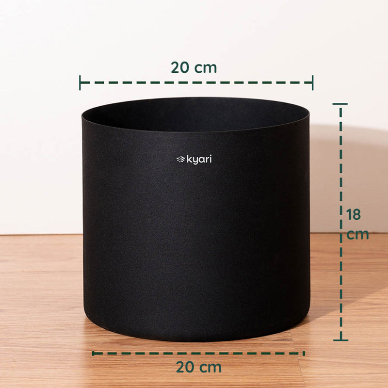 Kyari Zen Black Metal Planter media 6