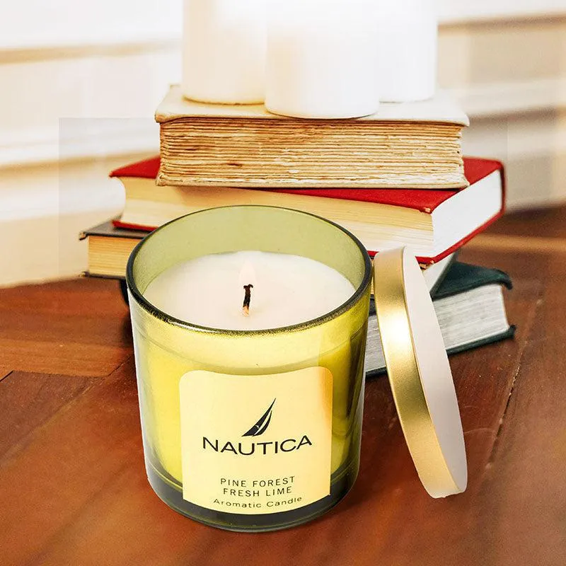 Nautica Mystic Dawn Scented Jar Candle - Pine Forest & Fresh Lime media 3