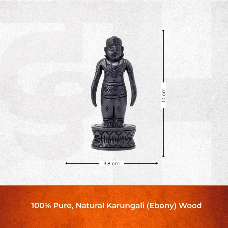 Lord Ayyappa Divine Ebony Wood Idol media 6