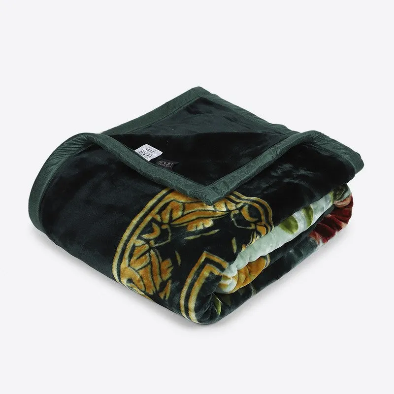 Monte Carlo Mystic Bloom Blanket (Green) - 947 GSM media 5