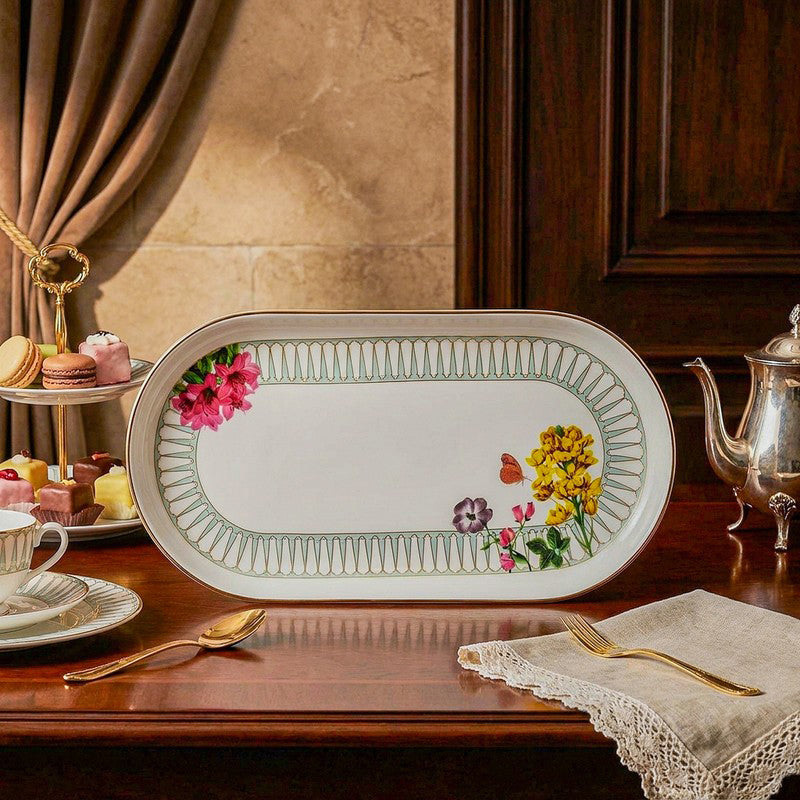 Basant Oval Porcelain Platter