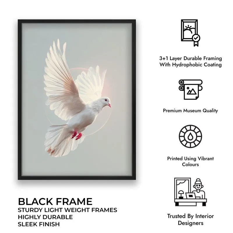 Spirit of Freedom Archival Paper Wall Painting With Black Frame media 7