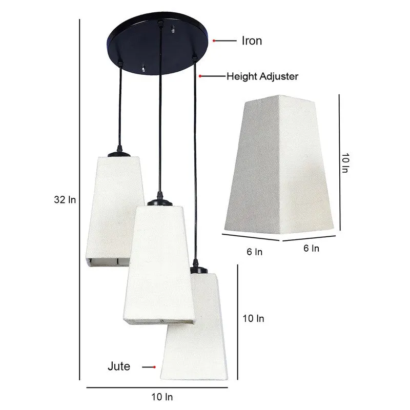 Shadowlux Triple Metal Ceiling Lamp - Off White media 9