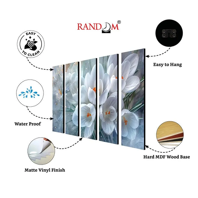 Bauhinia Whimsy Canvas Wall Art - Set Of Five media 6