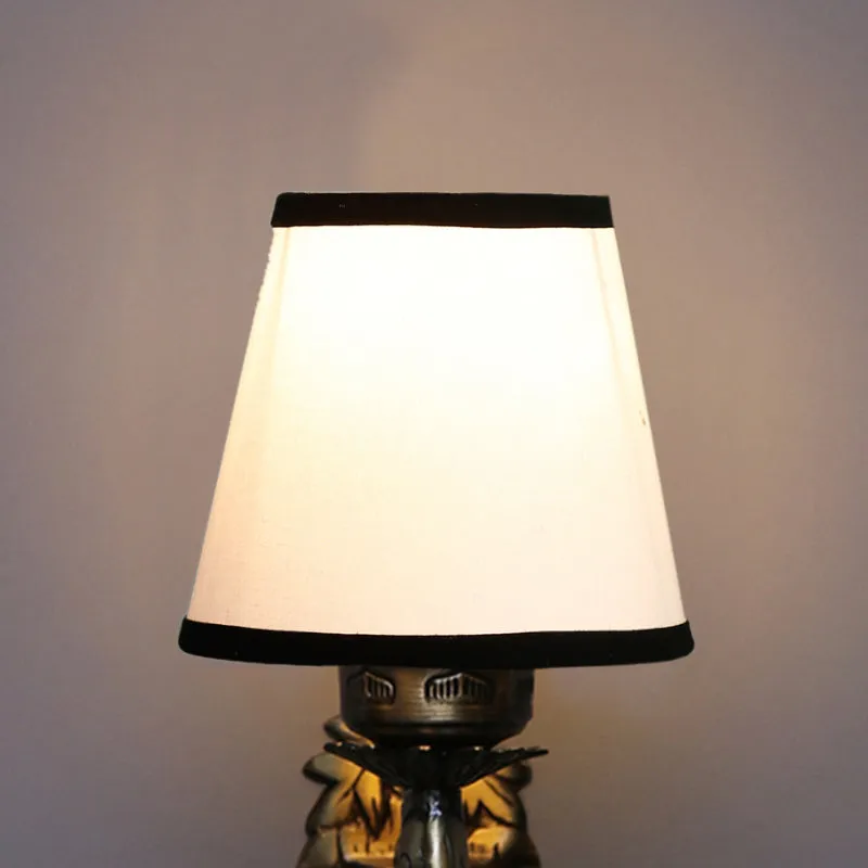Ziada Conical Fabric & Metal Wall Lamp - White & Black media 4