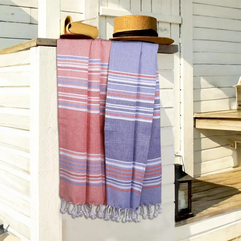 Jadore Bath Towel (Peach & Lilac) - Set Of Two media 1