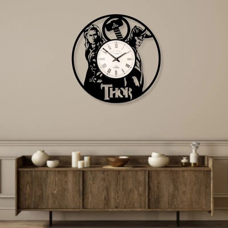 Thor Steel Analog Wall Clock - Black media 3