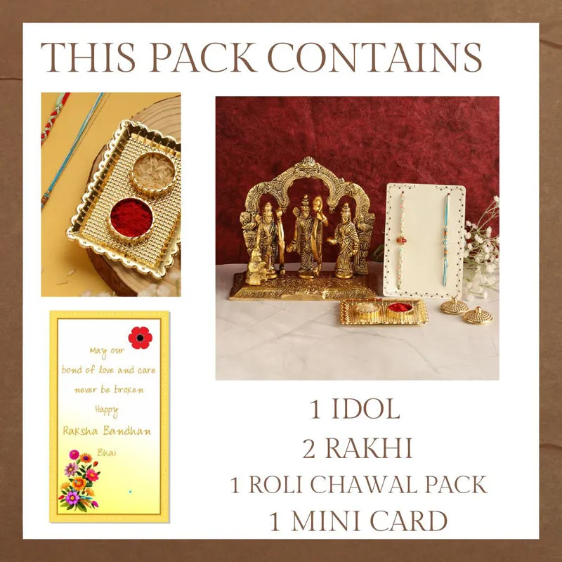 Ram Drabar Rudraksha & Evil Eye Rakhi Hamper media 5