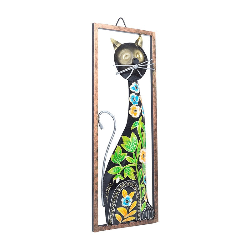 Meow Bloom Handpainted Metal Wall Accent media 5
