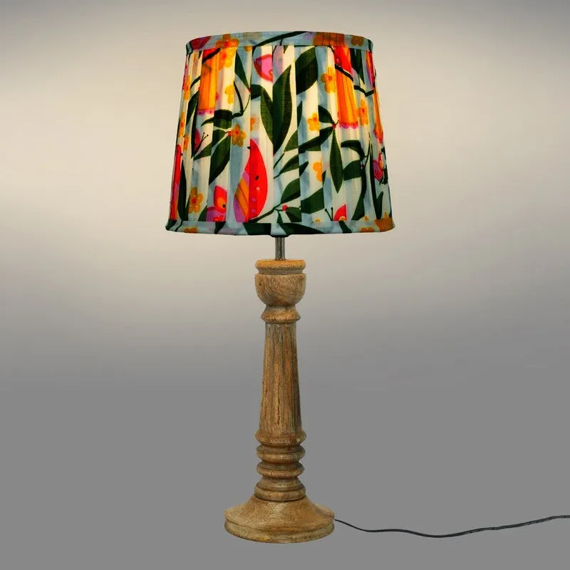 Bloomscape Wooden Base Cotton Table Lamp - Multicolor media 4