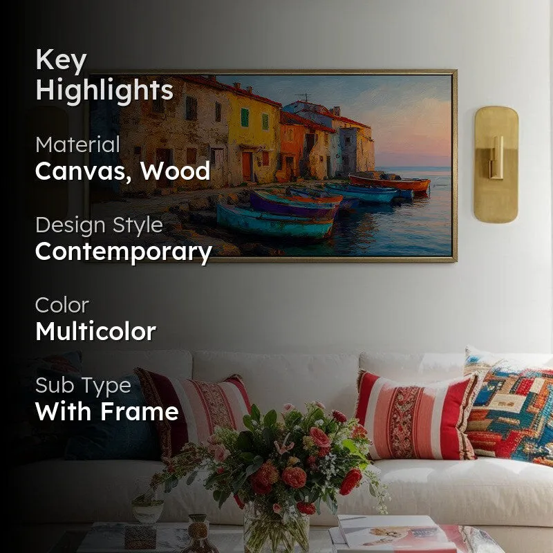 Coastal Silence Canvas Wall Painting With Frame media 2