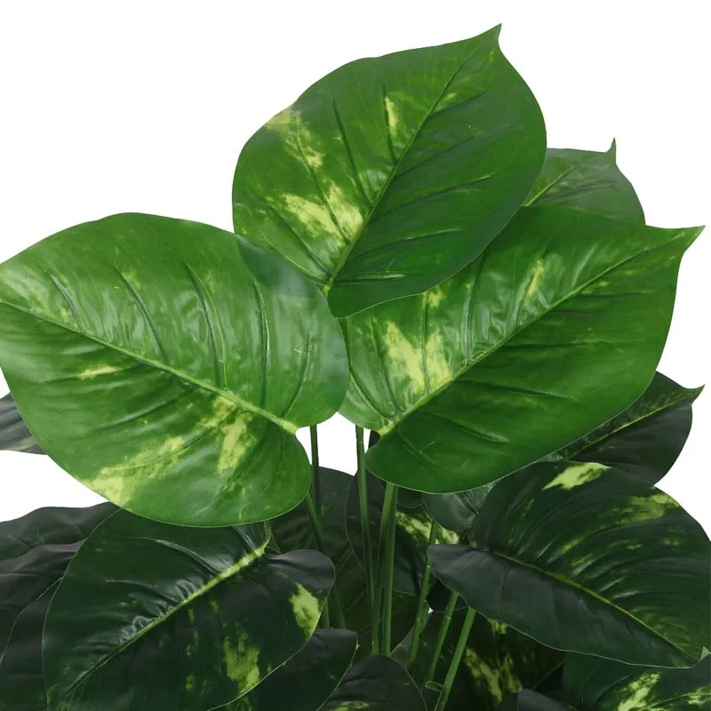 Faux Lush Pothos Plant With Black Plastic Pot - 2.6 Feet media 5