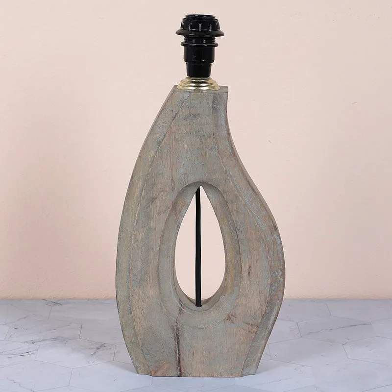Toile Runes Printed Mango Wood Table Lamp - Multicolor media 4