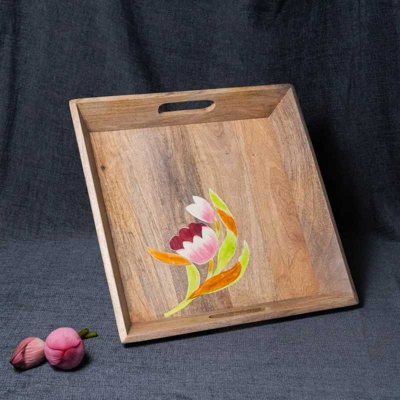 Padma Elegance Wooden Serving Tray media 5
