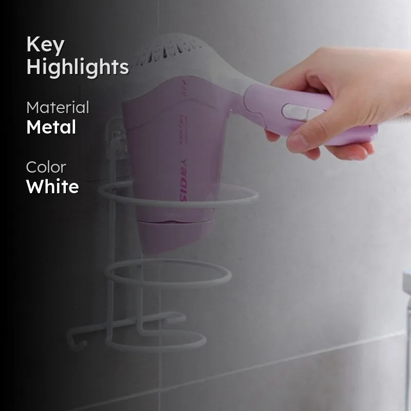 Tressix Metal Hair Dryer Holder - White media 2