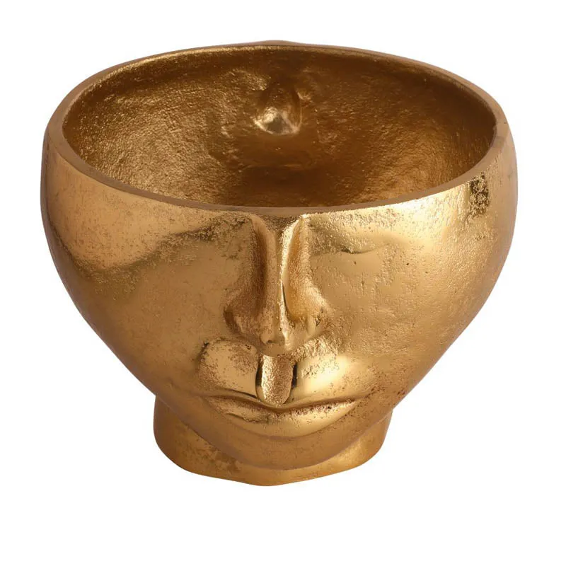 Celine Two Face Vase - Gold media 7