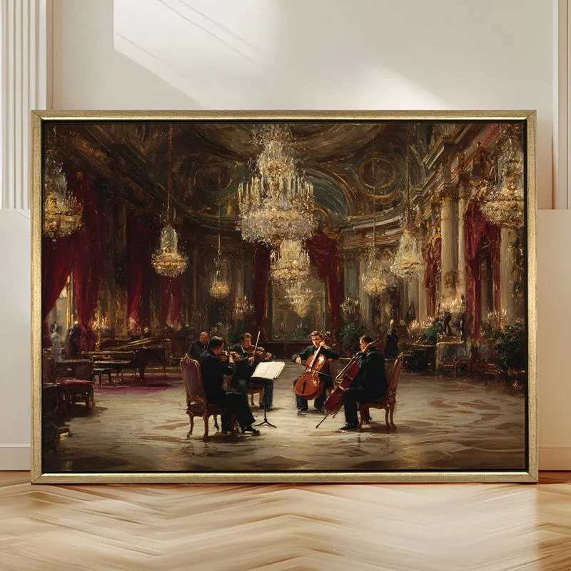 Majestic Quartet Canvas Wall Painting With Frame media 4