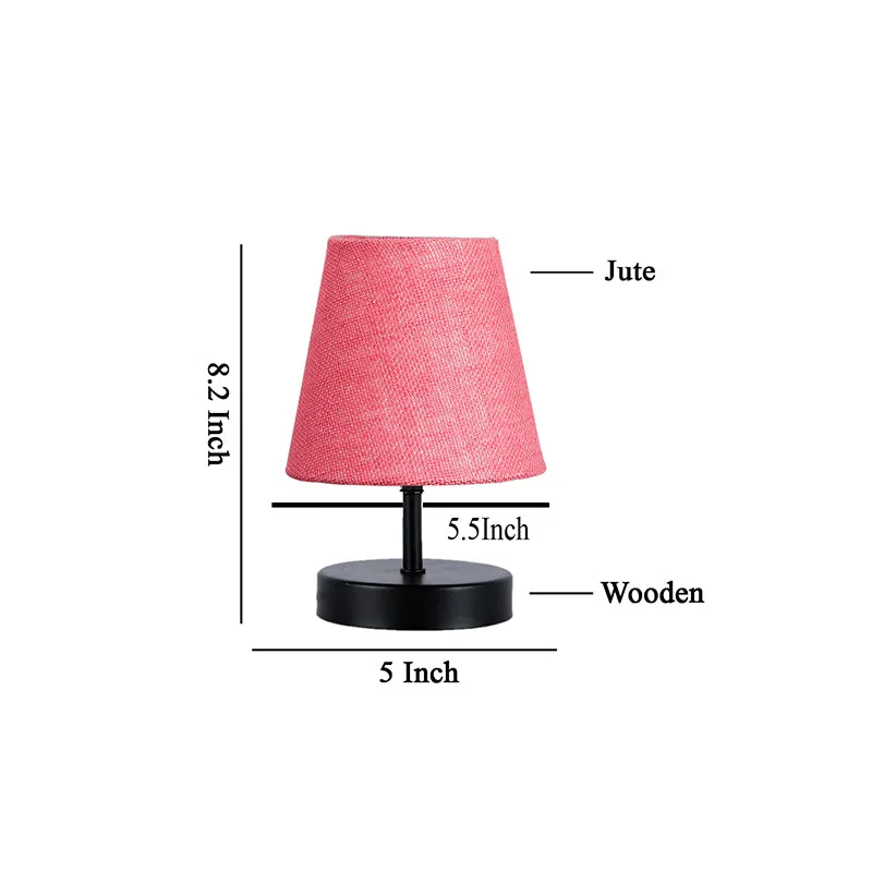 Otravo Jute Table Lamp - Pink,Black media 4