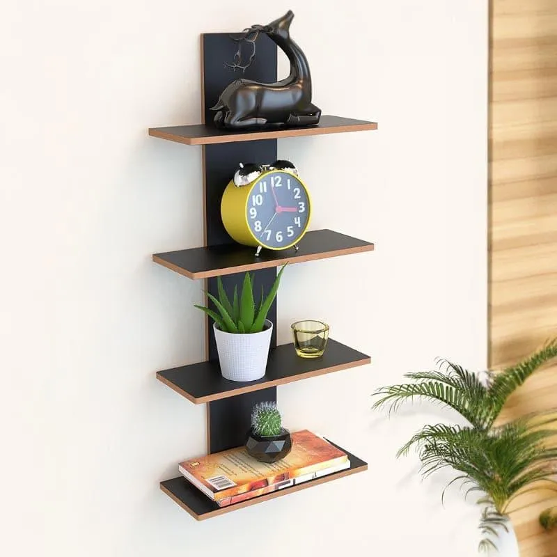 Quadra Block Wall Shelf - Black media 1