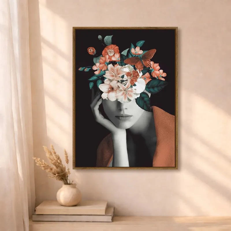 Vogue Bloom Canvas Wall Art With Frame media 4