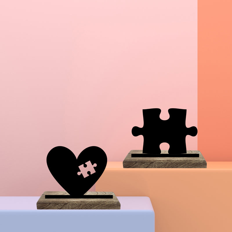 Piece Of Puzzle Showpiece - Set Of Two