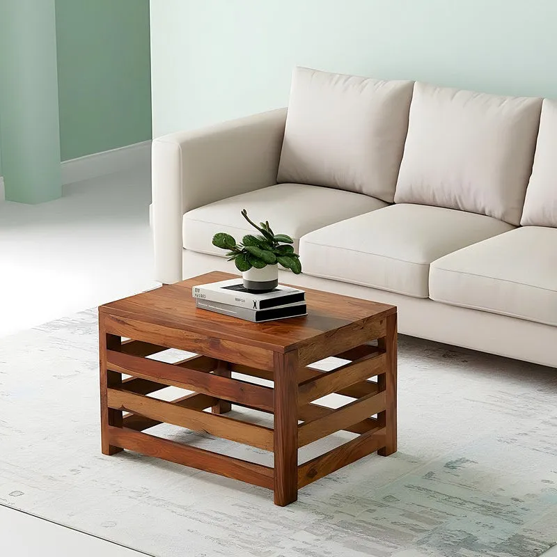 Pervon Sheesham Wooden Center Table - Brown media 1