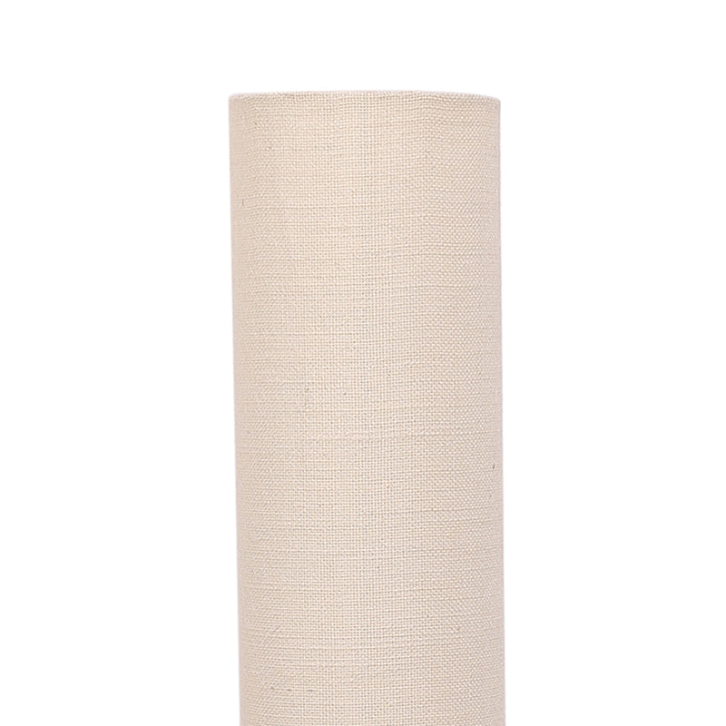 Eshe Wooden Tower Floor Lamp With Jute Shade - White media 3