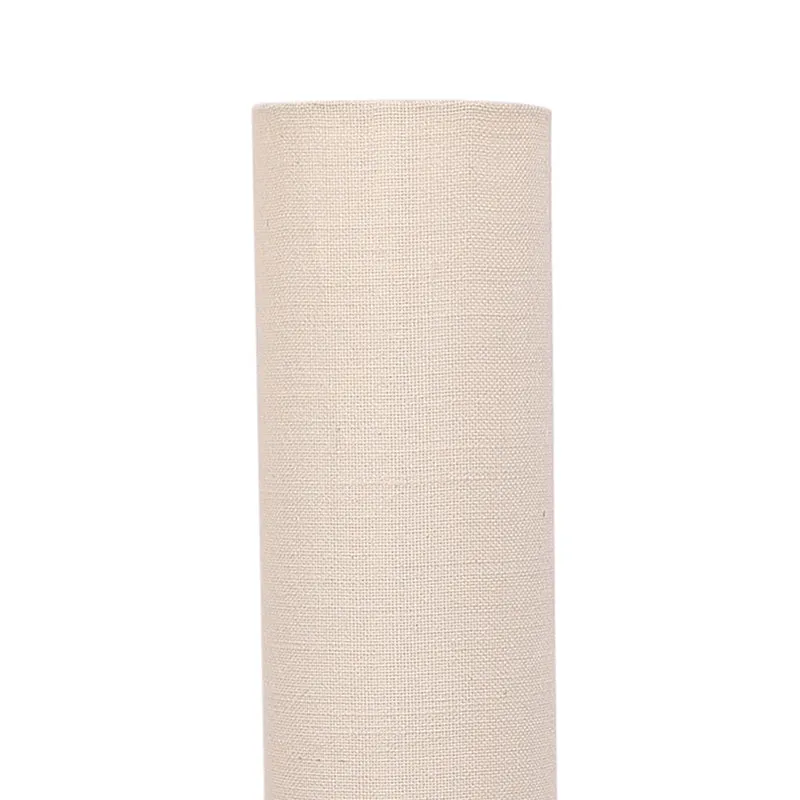 Eshe Wooden Tower Floor Lamp With Jute Shade - White media 3