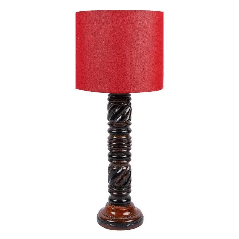 Rosa Jericho Fabric Table Lamp - Red,Brown media 4